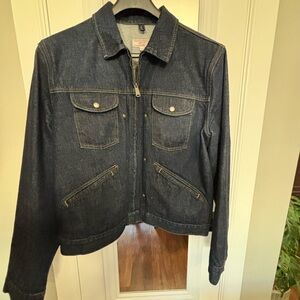 J.Crew Wallace and Barnes Indigo Navy Selvedge Denim Trucker Jacket in Size XL
